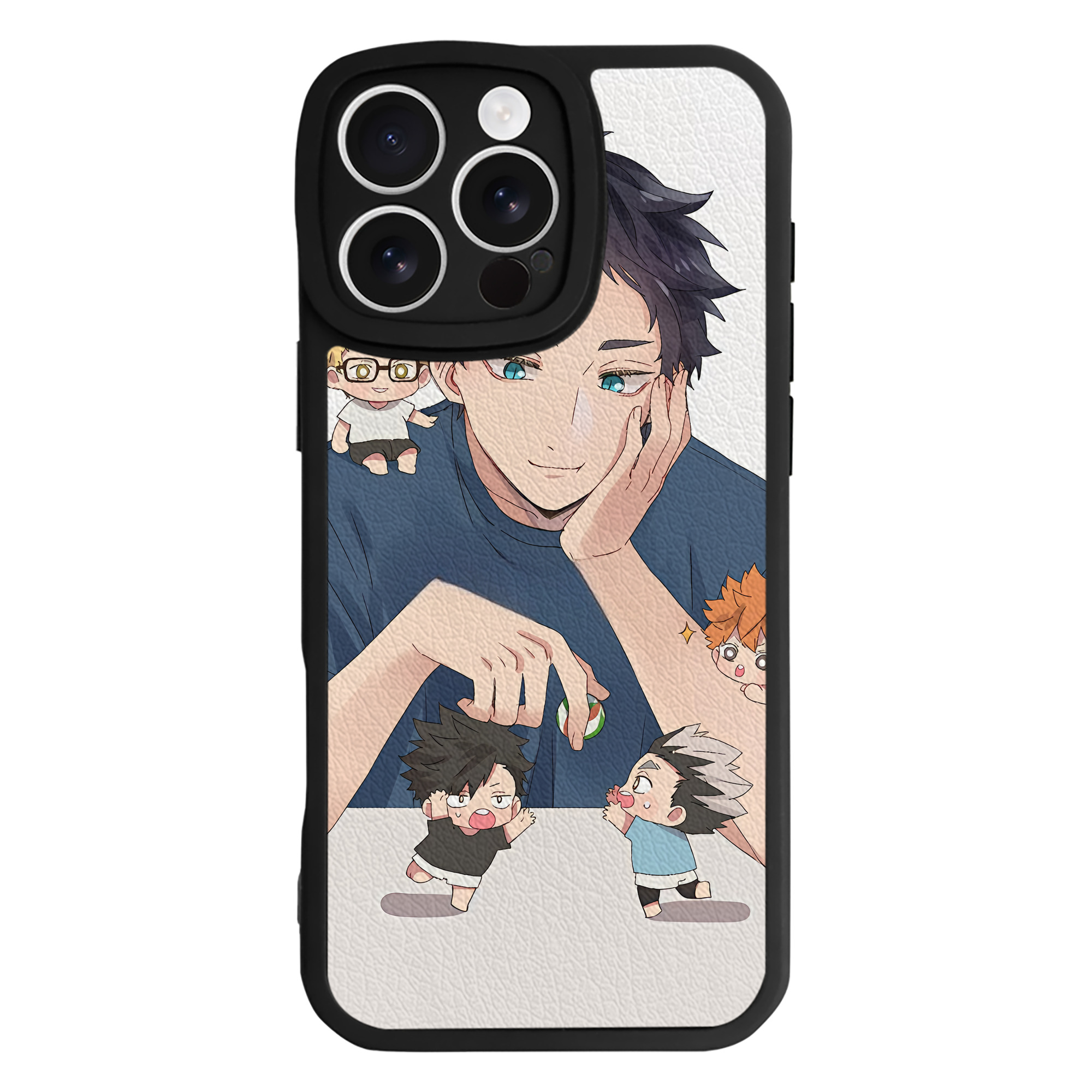 （画像用） ハイキュー!! Haikyu!! 【iPhone 16シリーズ対応】シリコンスマホケース（レザー調） 材質：シリコン